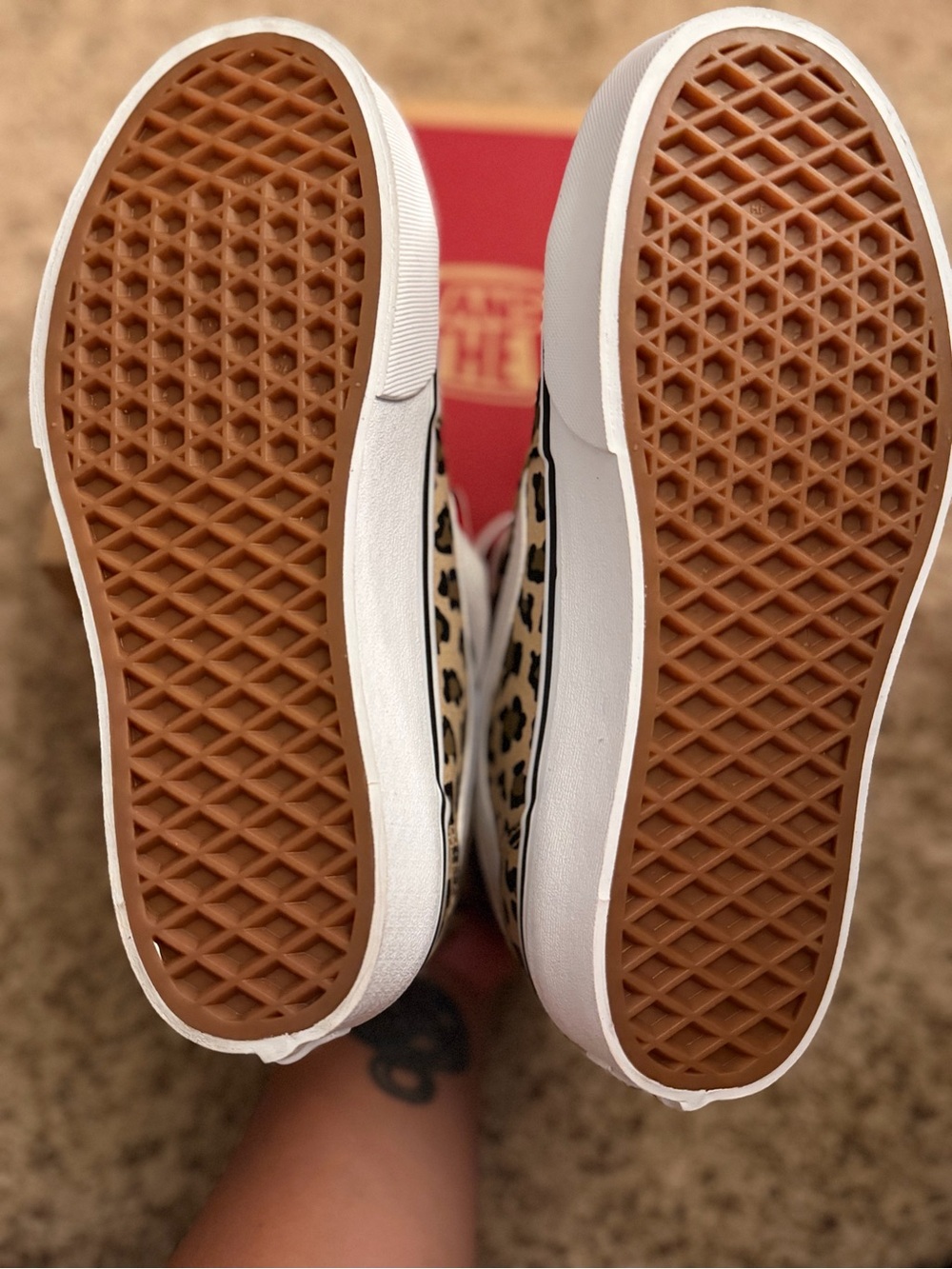 Vans High-Top Sneakers in Leopard Print — White Accent - Picture 5 of 8